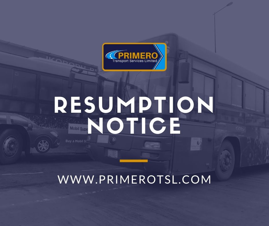 Official: Resumption Notice